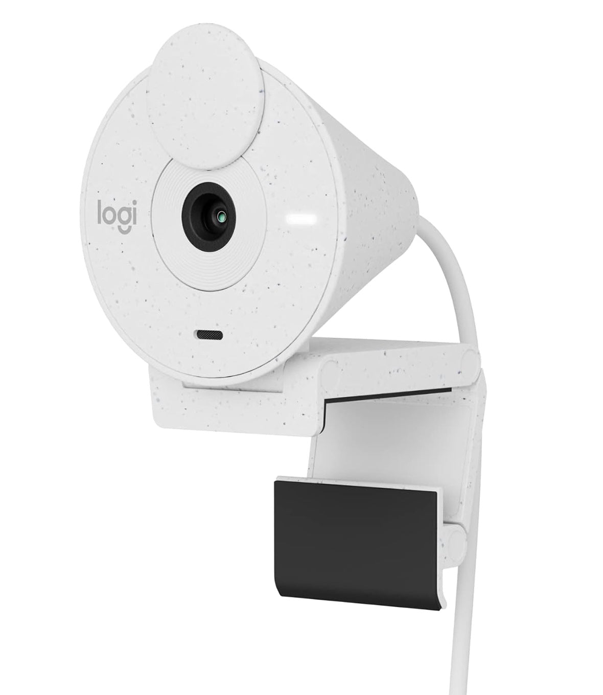 Webcam Logitech Brio 300 Full HD White per riunioni e streaming, Videochiamate HD Widescreen, Correzione Automatica Luminosità, Microfono Riduzione del Rumore
