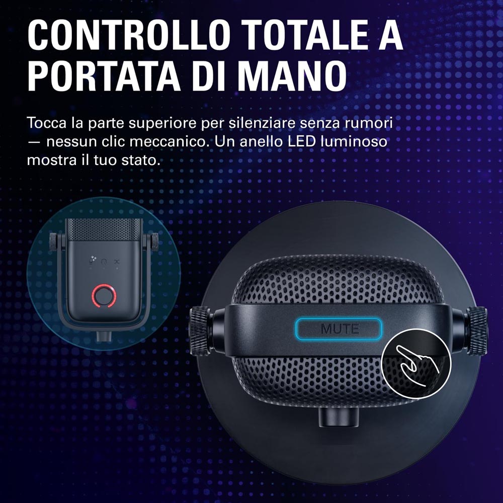 Elgato Wave:3 MK.2 – Microfono a Condensatore USB Professionale con Processore DSP Wave FX, Clipguard 2.0 e Auto Gain