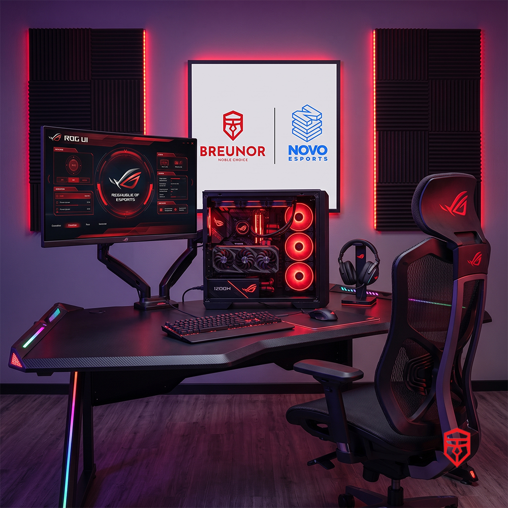 BREUNOR NOVO - PC Gaming Ryzen 7 9850X3D, RX 9070 XT 16GB, Ram 32Gb DDR5 6000MHz, SSD NVMe 1TB, Dissipatore a liquido 360mm, Windows 11 pro