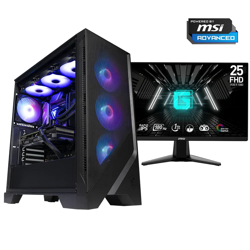 BREUNOR CERBERUS - PC Gaming Intel i7 14700K, RTX 5070 12GB, RAM 32GB DDr5 , SSD 2TB NVMe, AIO 360mm, Windows 11 PRO + Monitor Gaming MSI 24,5" - BREUNOR