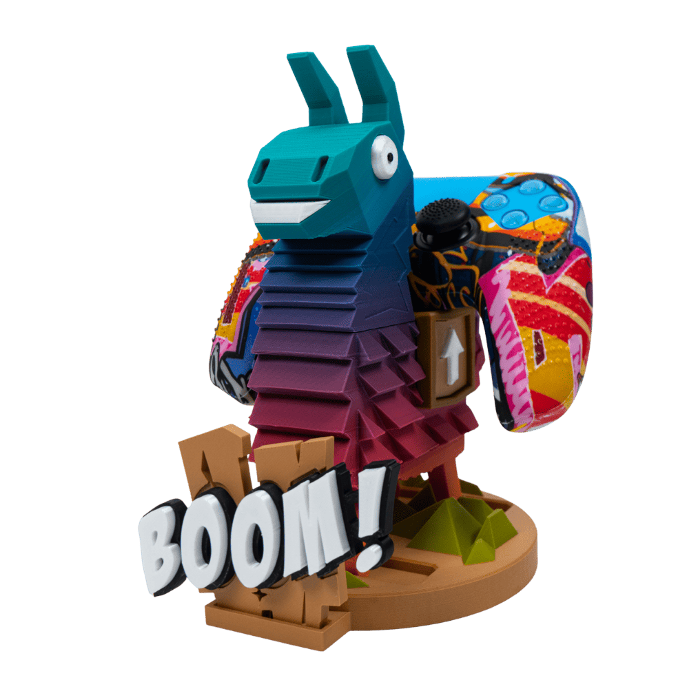 PORTA JOYPAD Dipinto a Mano Supporto Porta Joystick UNIVERSALE LAMA FORTNITE In filamento PLA