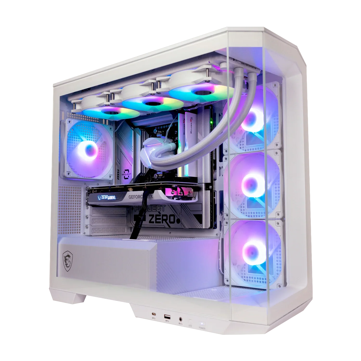 PC GAMING GIGABYTE X870I AORUS PRO ICE WHITE - RTX 5080 16GB WHITE VENTUS MSI - 32Gb DDR 6000MHz WHITE G.SKILL RGB - B3574 - BREUNOR