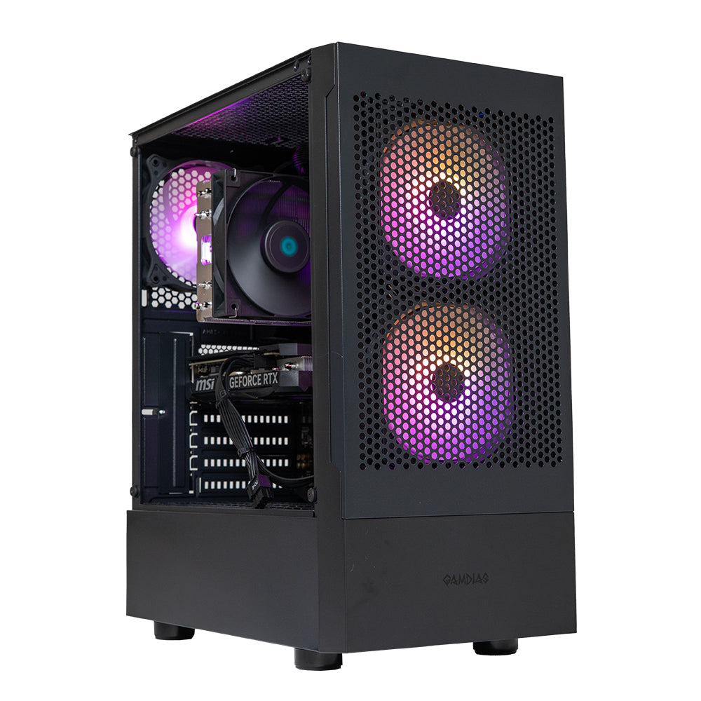 PC de jeu BREUNOR CHAOS RYZEN 5 5600 6 cœurs jusqu'à 4,4 GHz, RX 7600XT 16 Go, SSD NVMe 1000 Go, RAM DDR4 3200 MHz 32 Go, Windows 11 Professionnel