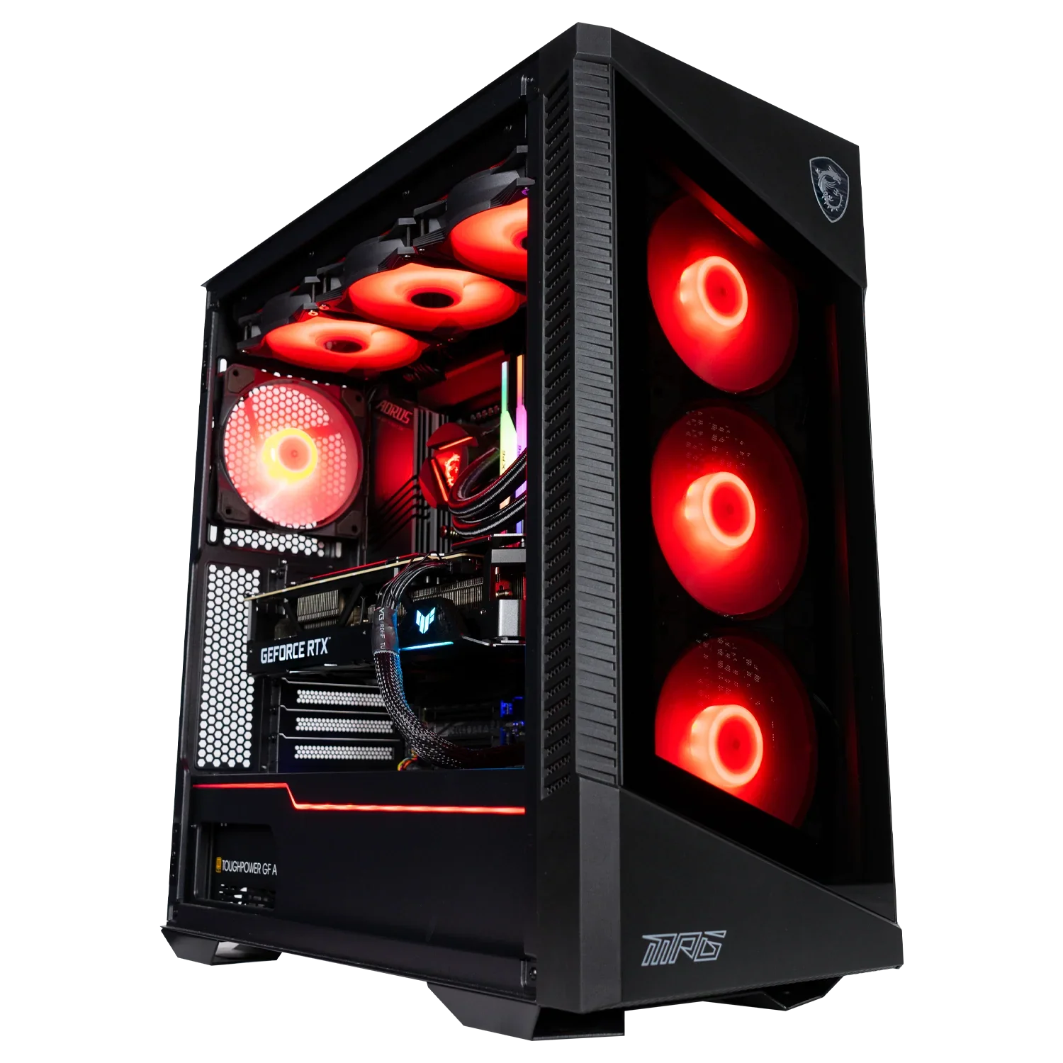 BREUNOR HELLFIRE - Pc Gaming Ryzen 9 9950X, RTX 5080 16GB, RAM 32GB DDR5 6000MHz, SSD NVMe 1TB, Dissipatore a liquido 360mm, Windows 11 Pro - BREUNOR