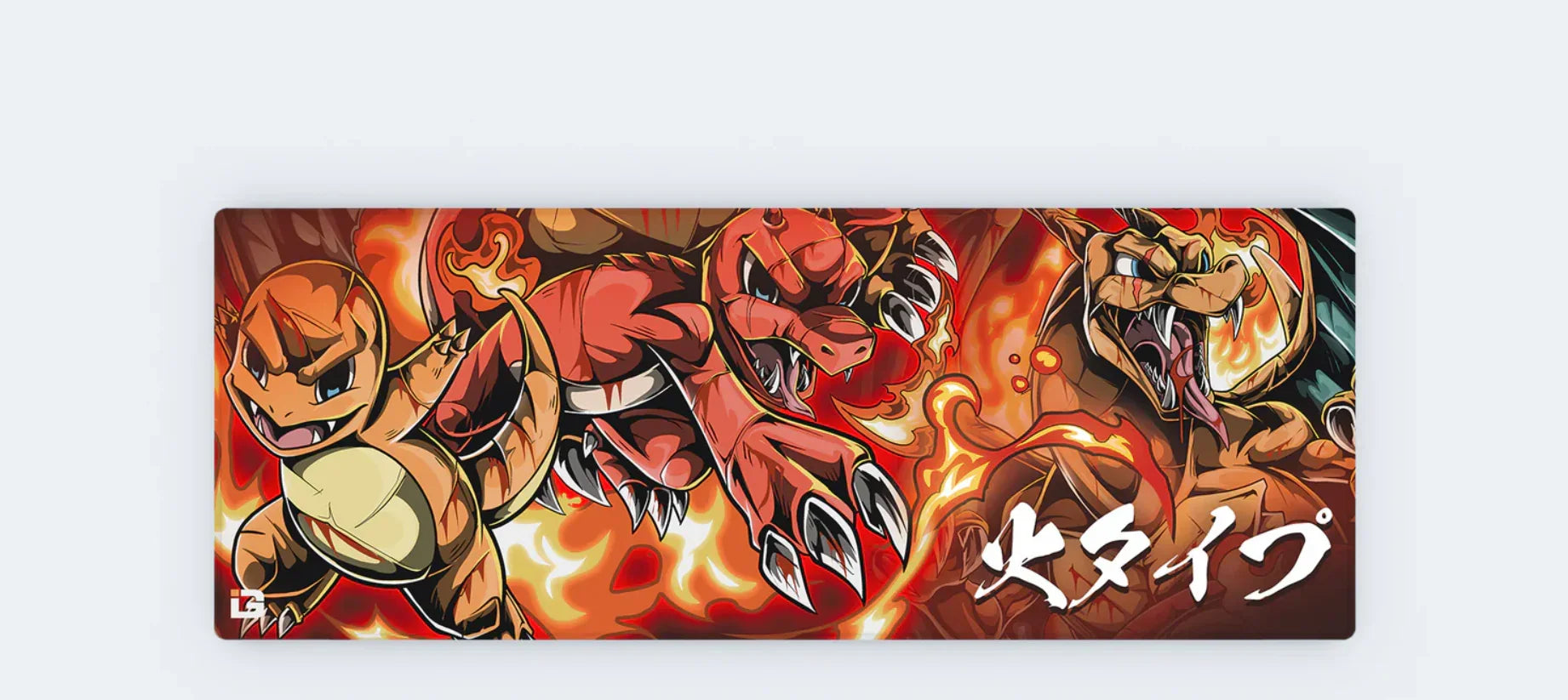 Tappetino per mouse XXL 800 x 300 mm – XXL Mousepad – ( Fire Monster ) - BREUNOR