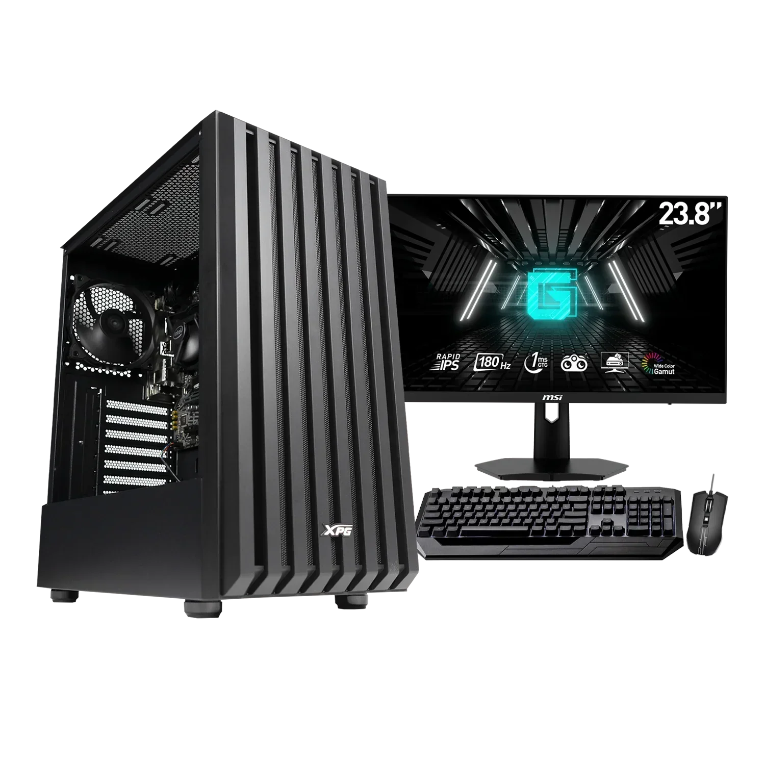 BREUNOR FOCUS - PC Desktop Intel i5 12400 , RAM 16GB , SSD 1TB, Windows 11 PRO + Monitor MSI 24" + Kit Tastiera e Mouse Meccanica - BREUNOR
