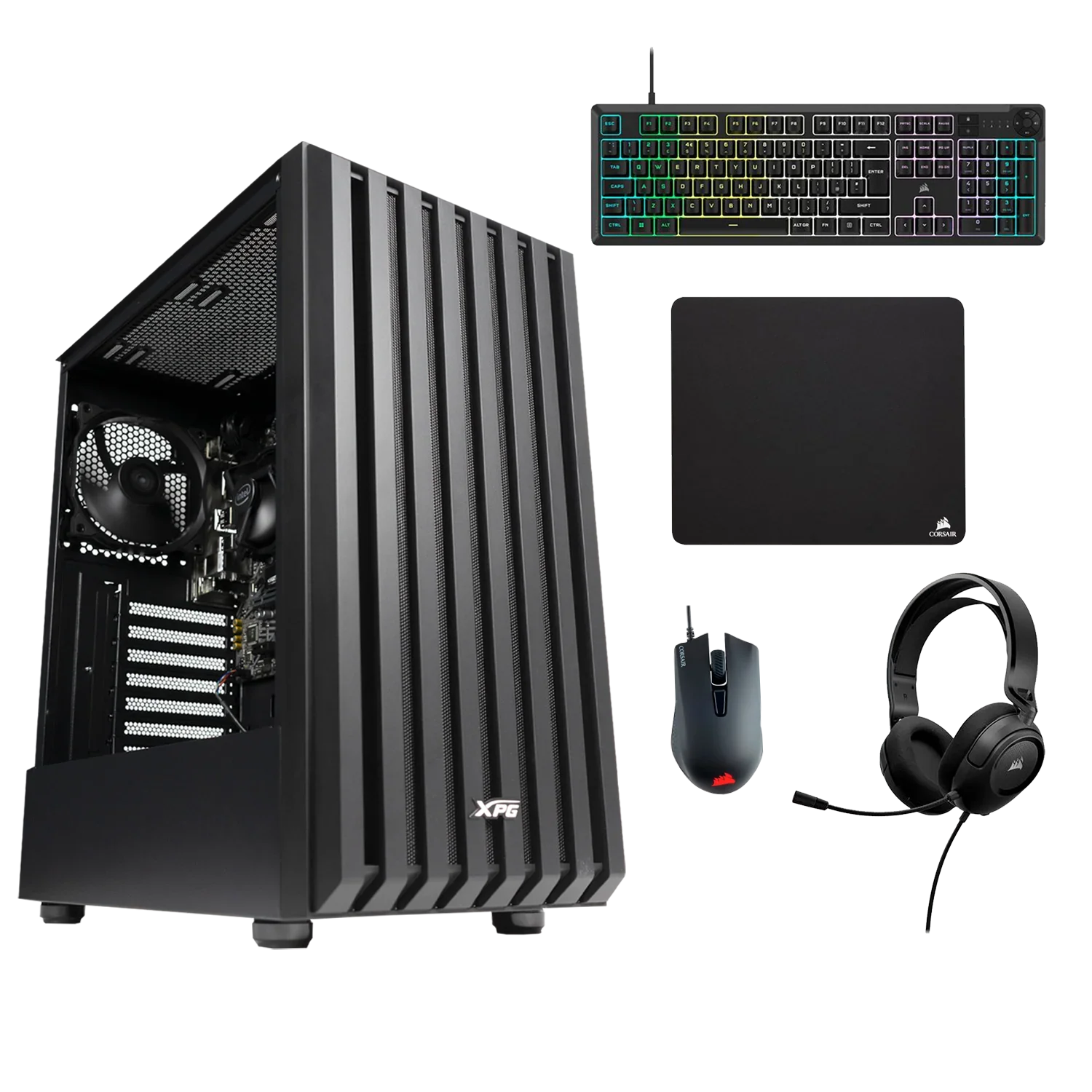 BREUNOR DYNAMO - PC Desktop Ryzen 5 9600X , RAM 32GB DDR5 , SSD 1TB, Windows 11 PRO + Kit Tastiera e Mouse + Cuffie + Tappetino - BREUNOR