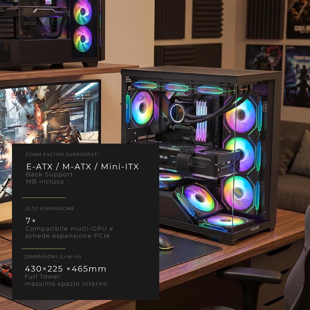 BREUNOR VLAD - Gaming PC i7 14700K, RTX 5070 12Gb, Ram 32Gb DDR5 6000Mhz, Ssd Nvme 1000GB, 360mm liquid heatsink, Windows 11 Pro