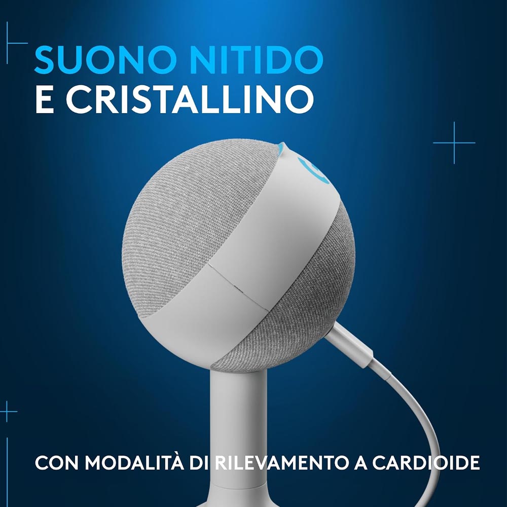 Logitech G Yeti Orb – Microfono da Gaming a Condensatore USB con Illuminazione RGB LIGHTSYNC e Tecnologia Blue VO!CE
