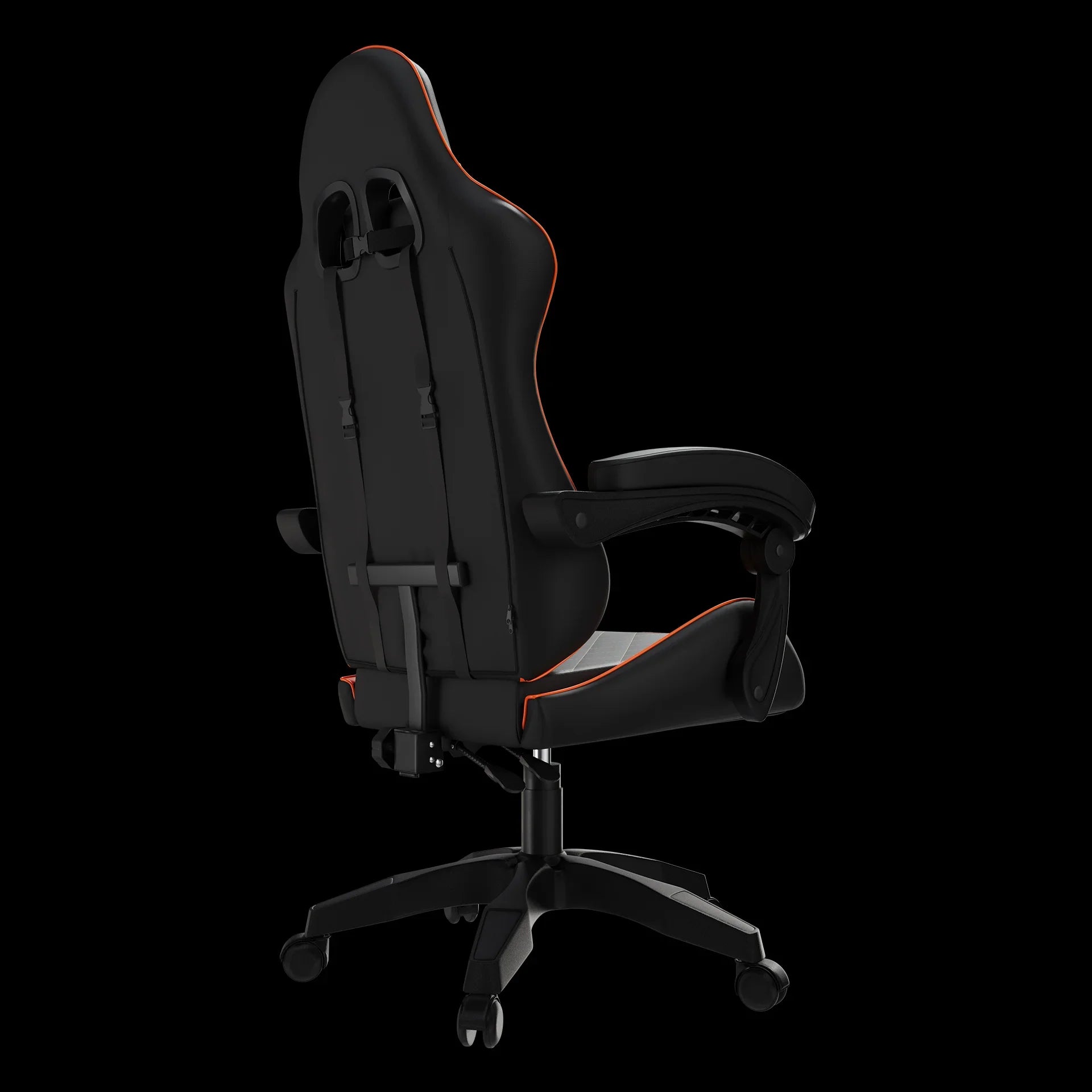 SEDIA DA GAMING IN PELLE NERA/ARANCIO GAMDIAS ZELUS E2 L BO REGOLABILE - BREUNOR