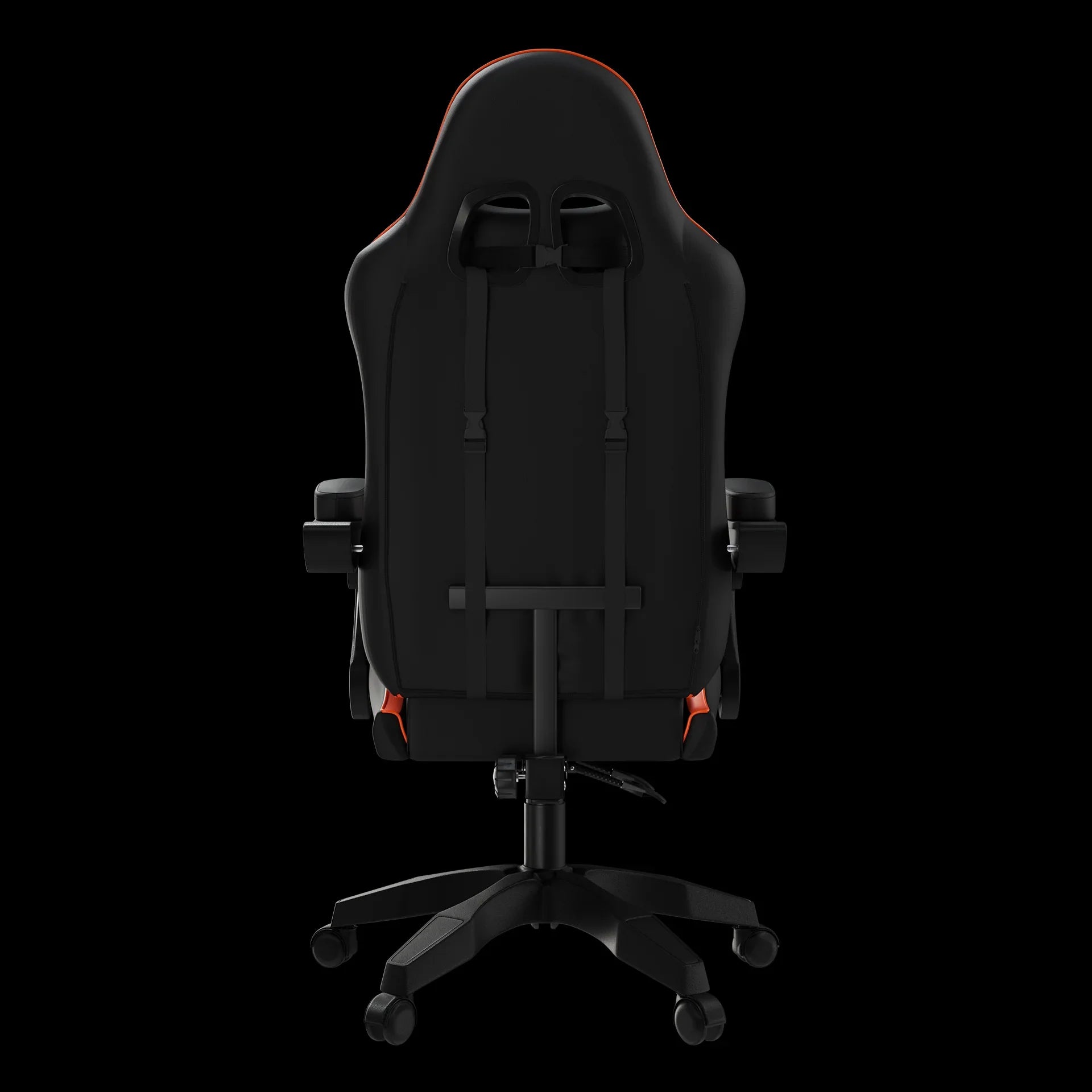 SEDIA DA GAMING IN PELLE NERA/ARANCIO GAMDIAS ZELUS E2 L BO REGOLABILE - BREUNOR