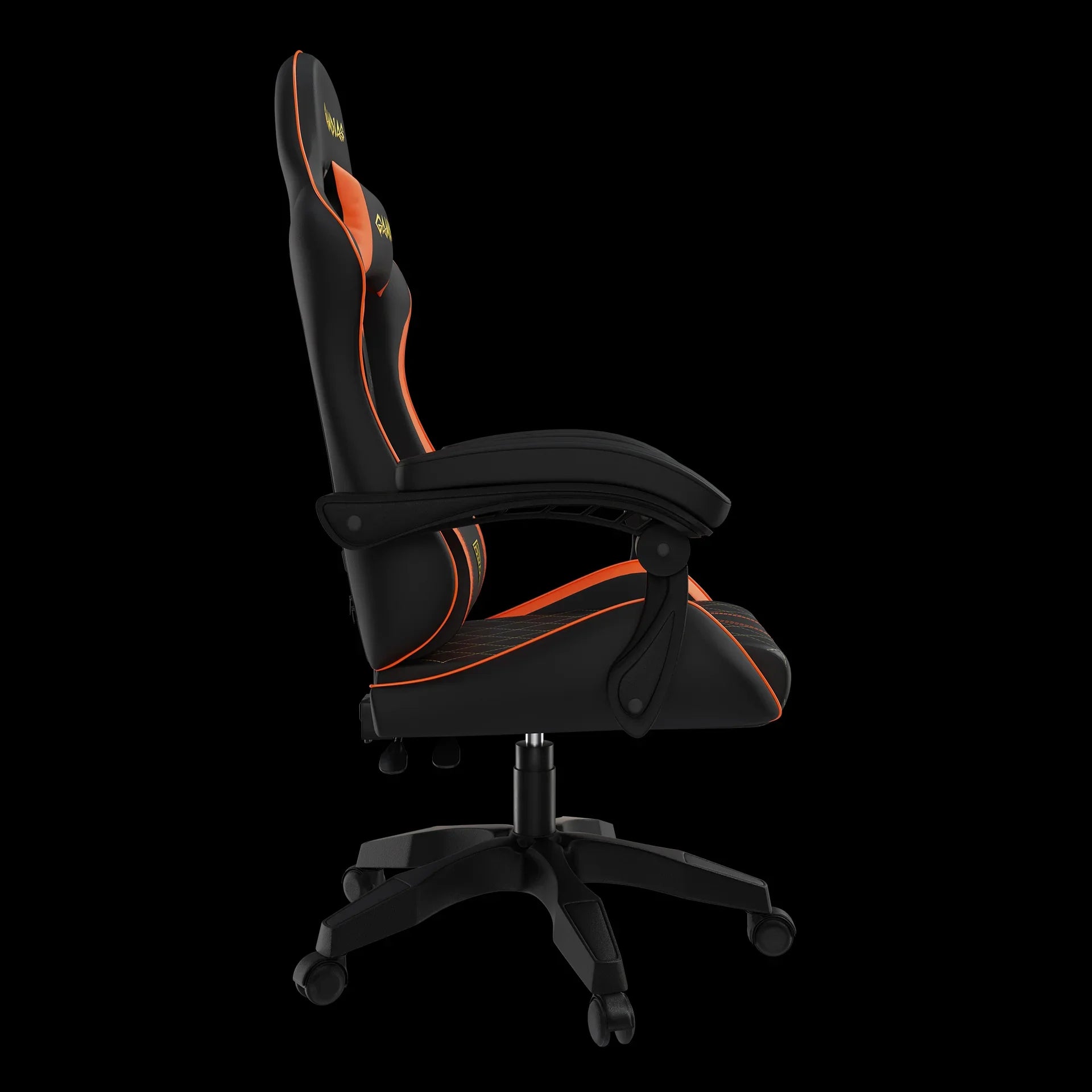 SEDIA DA GAMING IN PELLE NERA/ARANCIO GAMDIAS ZELUS E2 L BO REGOLABILE - BREUNOR