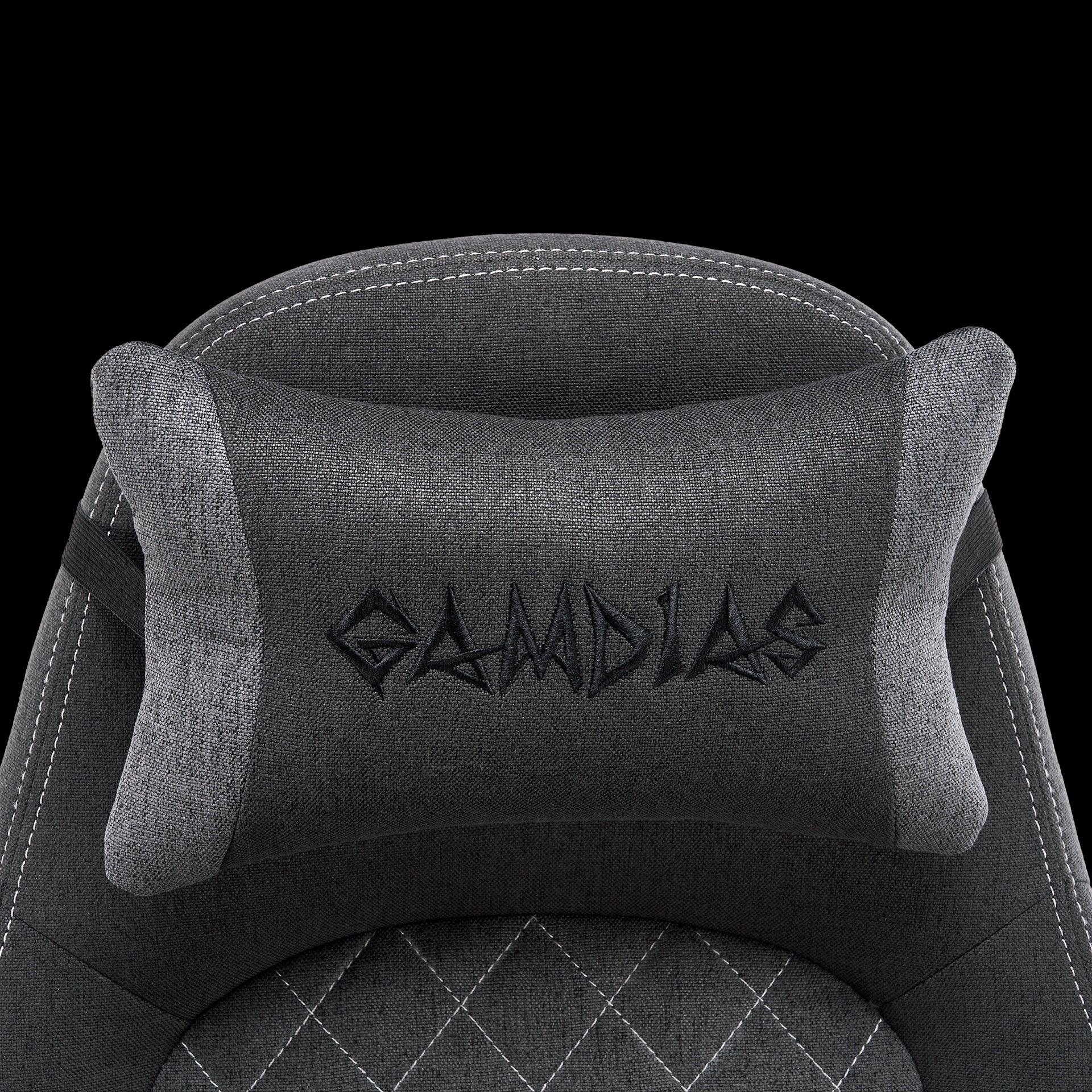SEDIA DA GAMING IN MICROFIBRA GRIGIO/NERA GAMDIAS ZELUS E4 WEAVE L GB REGOLABILE - BREUNOR