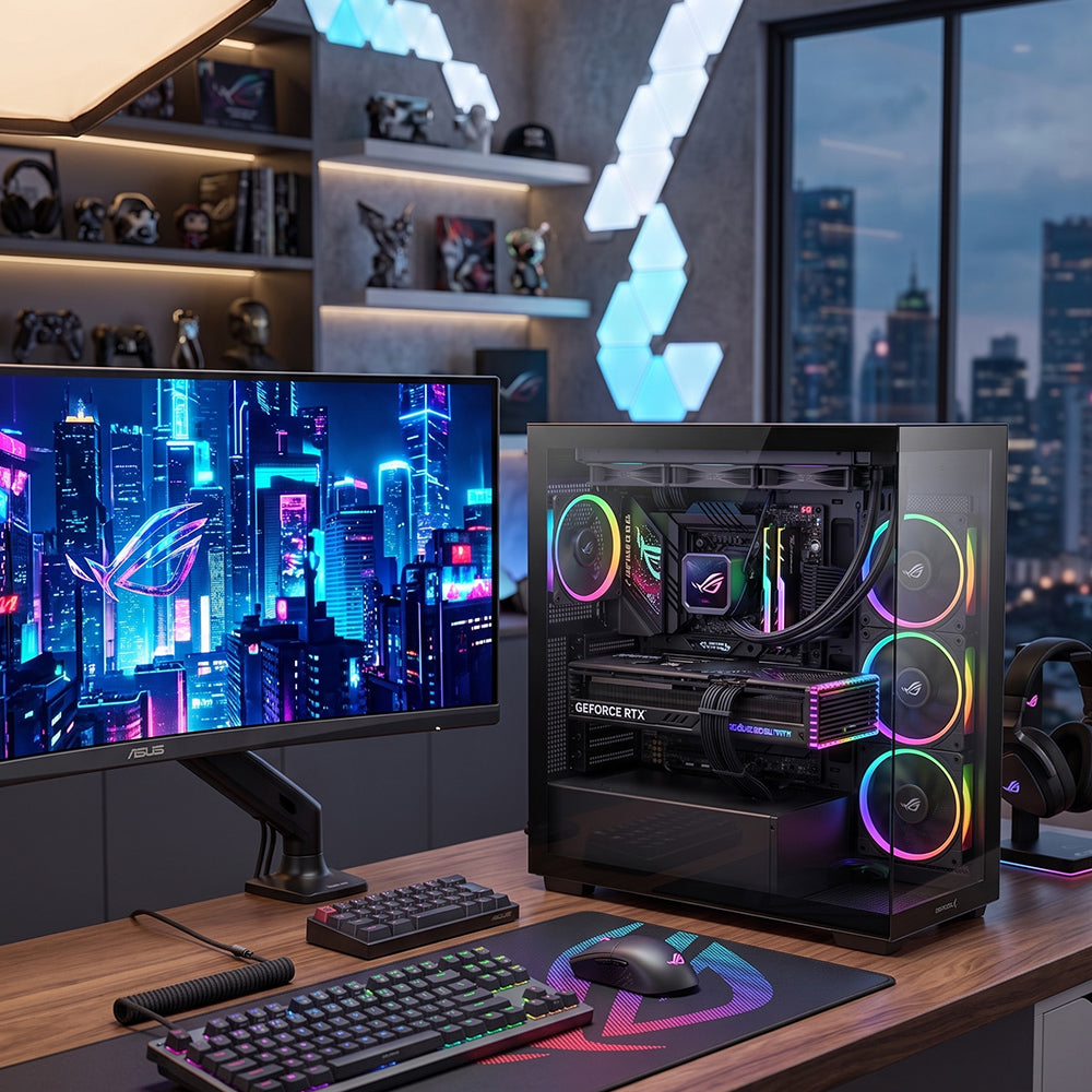 BREUNOR KURAMA - PC de jeu Ryzen 5 9600X, RTX 5070 12 Go, SSD NVME 1 To, RAM 32 Go DDR5, Windows 11 Pro