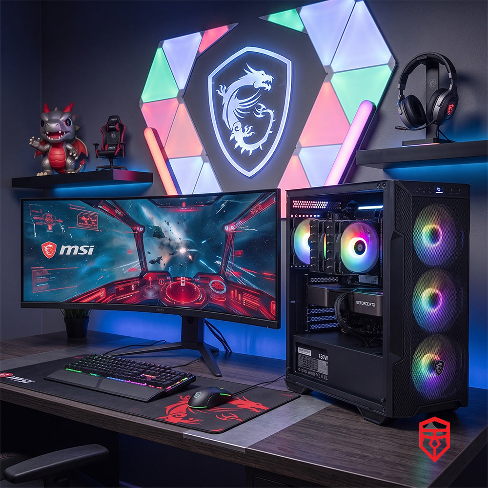 BREUNOR SPECTRE - PC Gaming Ryzen 7 5800X 8 cœurs, RTX 5060 8 Go, RAM 32 Go 3200 MHz, SSD NVMe 1000 Go, dissipateur thermique tour, Windows 11 pro