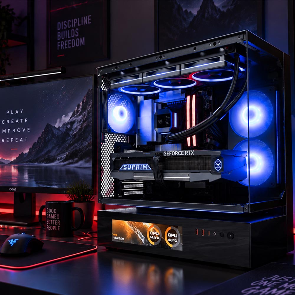 BREUNOR AGARES - PC Gaming Intel i9 14900K, RTX 5080 16GB, RAM 32GB DDr5 , SSD 2TB NVMe, Dissipatore a Liquido 360mm, Windows 11 PRO