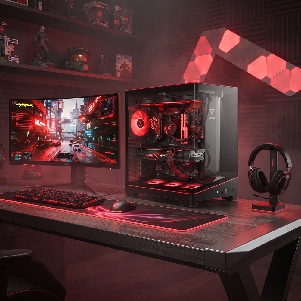 BREUNOR NANAMI PREMIUM - PC Gaming Ryzen 7 9850X3D , RTX 5070 Ti 16GB, Ram 64Gb DDR5 6000MHz, SSD NVMe 2TB, AIO 360mm DISPLAY , Windows 11 pro