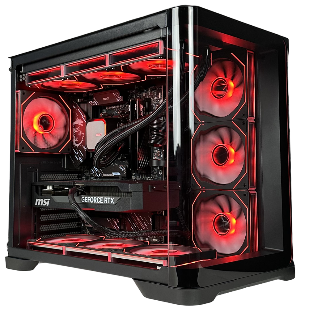 BREUNOR HELLFIRE - PC gaming Ryzen 9 9950X, RTX 5080 16 Go, RAM 32 Go DDR5 6000 MHz, SSD NVMe 1 To, refroidisseur liquide 360 mm, Windows 11 Pro