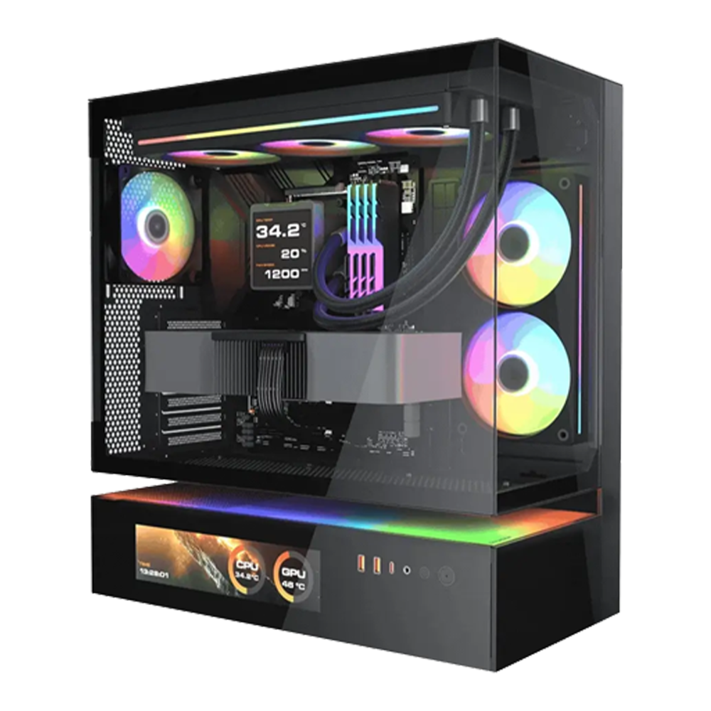 BREUNOR COLOSSUS - PC de jeu Ryzen 7 9800X3D, RTX 5090 32 Go, 32 Go de RAM DDr5 6000 MHz, SSD NVMe 2000 Go, refroidisseur liquide 360 mm, Windows 11 PRO