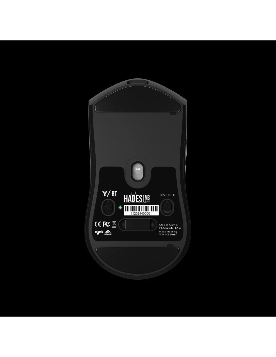Mouse Gaming GAMDIAS HADES M3 Tri-Mode, RGB, 10000 DPI - BREUNOR