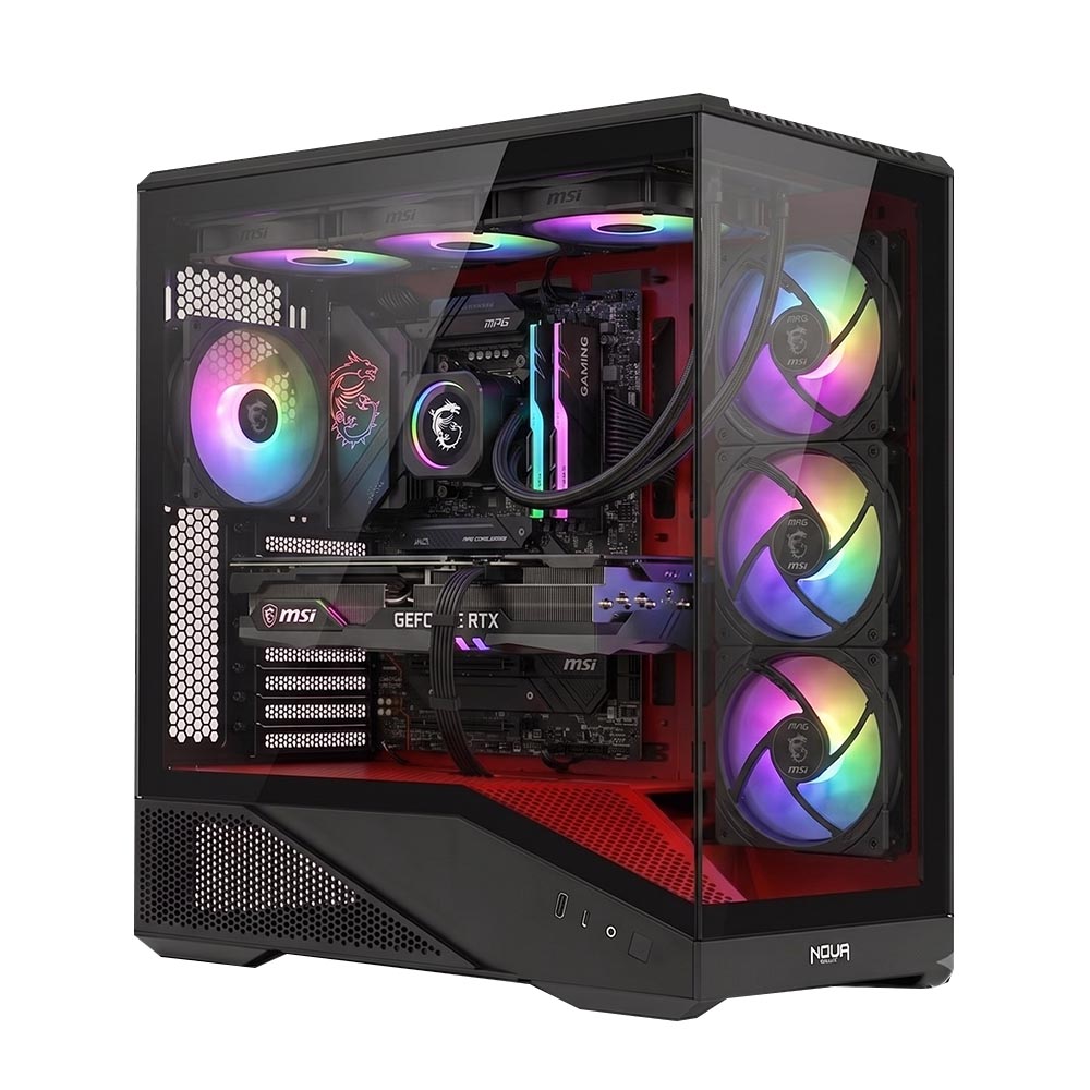 BREUNOR AVALON - GAMING PC i7 12700F 12 Core up to 4.90GHz, RTX 4060Ti 8GB, RAM DDR4 32GB, SSD NVMe 1000GB, 240mm liquid cooler, Windows 11 Pro