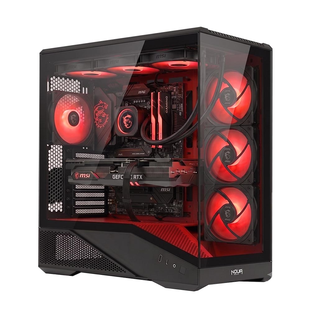 BREUNOR AVALON - GAMING PC i7 12700F 12 Core up to 4.90GHz, RTX 4060Ti 8GB, RAM DDR4 32GB, SSD NVMe 1000GB, 240mm liquid cooler, Windows 11 Pro