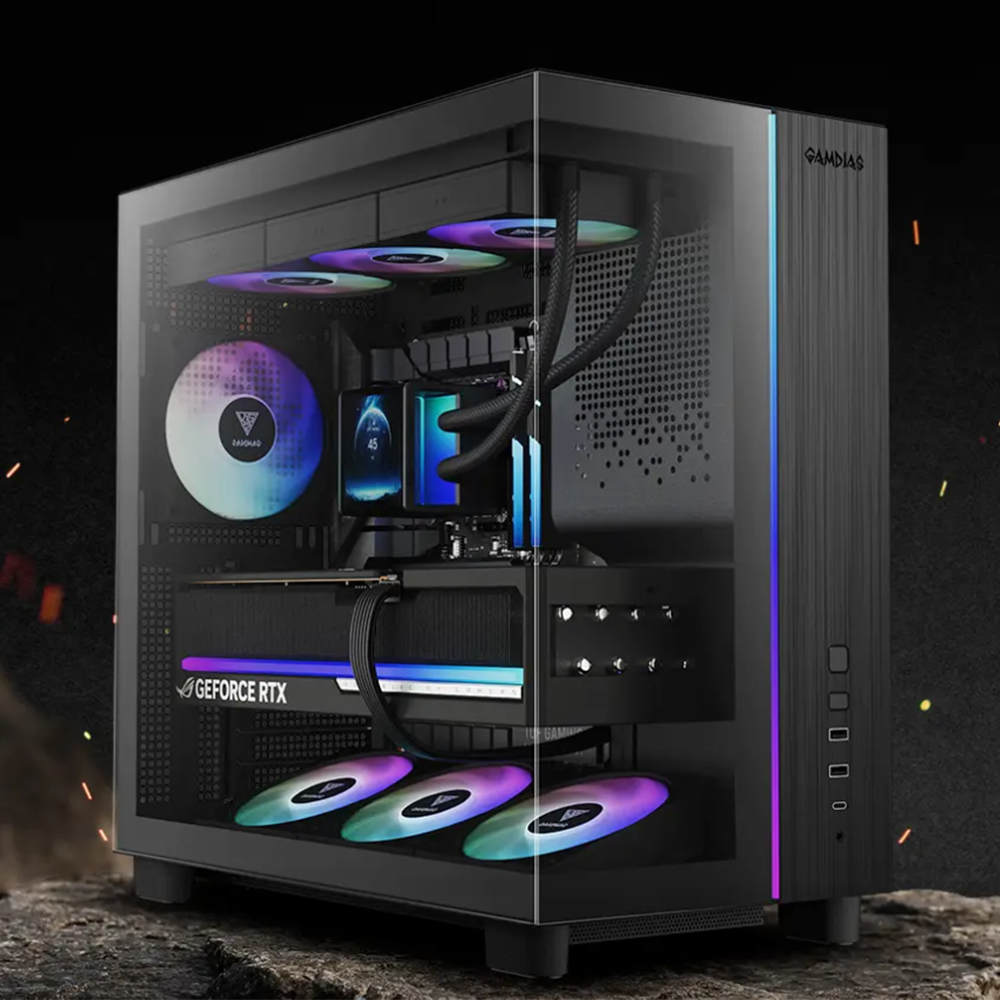 BREUNOR ODIN V2 EXPRESS - PC Gaming Ryzen 7 7800X3D , RTX 5070 12GB, Ram 32GB DDR5 6000MHz, SSD 1000GB NVMe, Dissipatore a Liquido 360mm, Windows 11 Pro