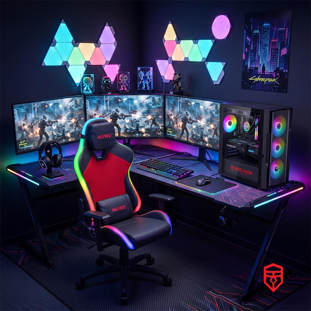 BREUNOR VIDAR - PC Gaming Ryzen 7 7800X3D fino a 5.0 GHz , RTX 5070 12GB, Ram 32GB DDR5 6000MHz, SSD 1000GB NVMe, Dissipatore a Liquido 240mm, Windows 11 Pro