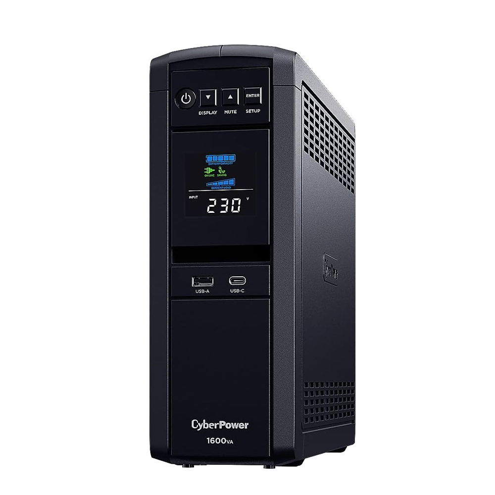 CyberPower UPS Onda Pura 1600VA 1000W 6 Prese Schuko , UPS per Computer , Gruppo di Continuità per PC