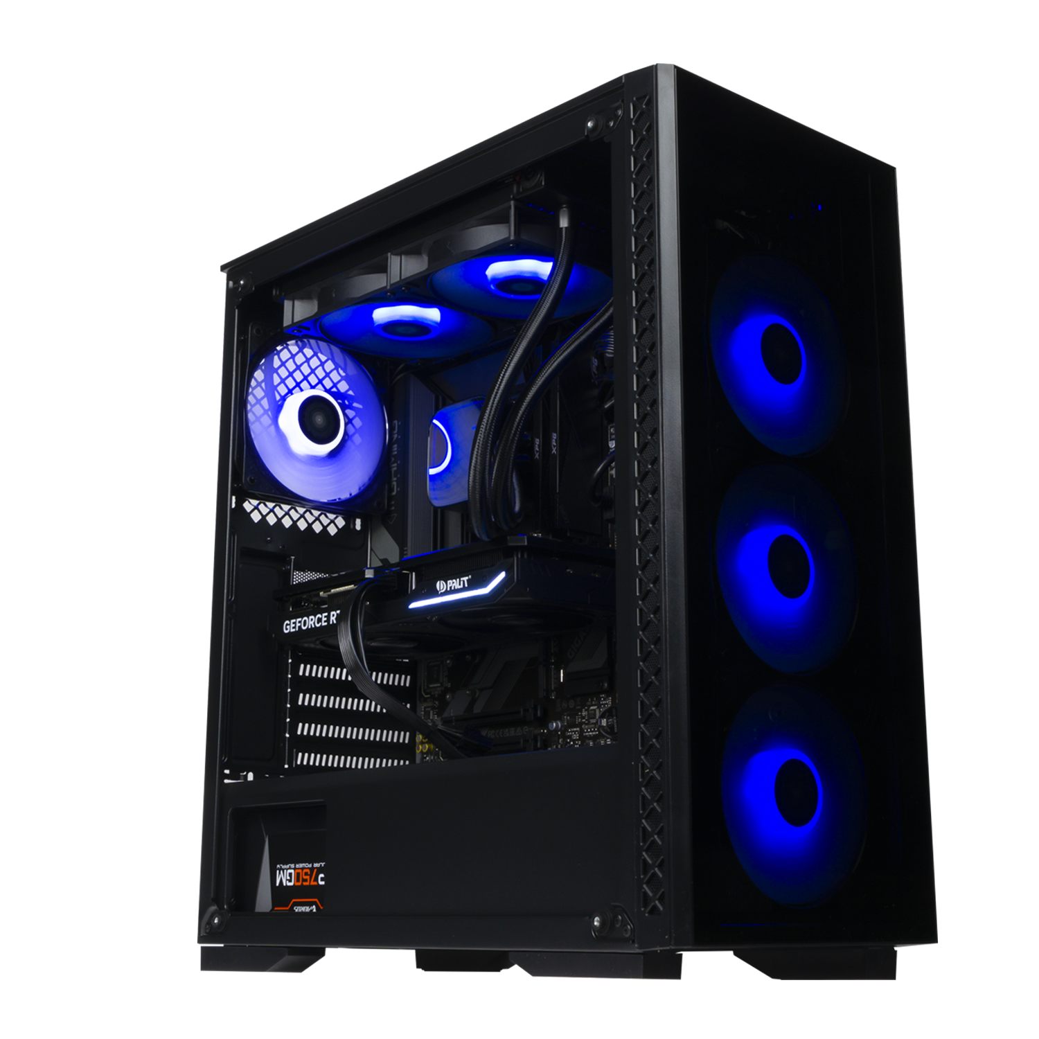 BREUNOR COOLWAVE - PC GAMING Ryzen 5 7600 6 core fino a 5.10 GHz, RTX 4070 SUPER 12GB, RAM 32GB DDR5 6000MHz, SSD 1000GB, Dissipatore a Liquido 240mm LED, Windows 11 PRO