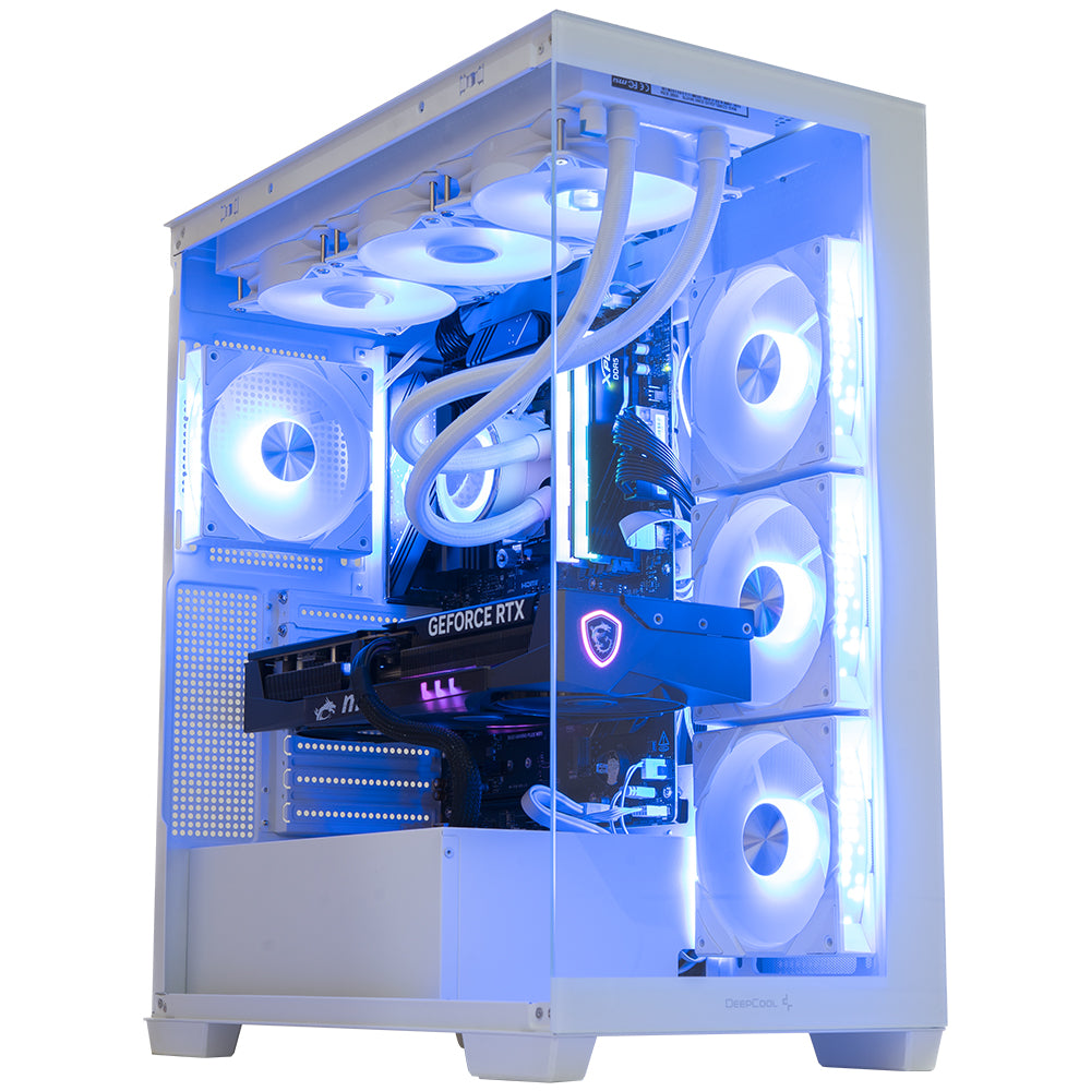BREUNOR YUKI EXPRESS - Pc Gaming Intel i7 14700K, RTX 5080 16GB WHITE, SSD NVMe 1000GB, RAM 32GB DDR5 6000MHz WHITE, Dissipatore a Liquido 360mm, Windows 11 Pro