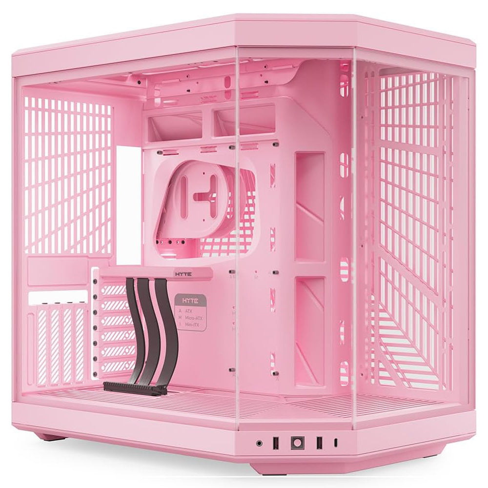 Case HYTE Y70 STRAWBERRY MILK PC Mid Tower ATX, E-ATX , Triplo Vetro temperato, Porte 1x USB-C 3.2 Gen 2, 2x USB-A 3.2 Gen 1