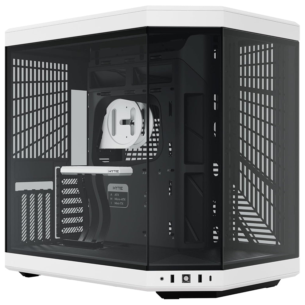 Case HYTE Y70 BLACK/WHITE PC Mid Tower ATX, E-ATX , Triplo Vetro temperato, Porte 1x USB-C 3.2 Gen 2, 2x USB-A 3.2 Gen 1