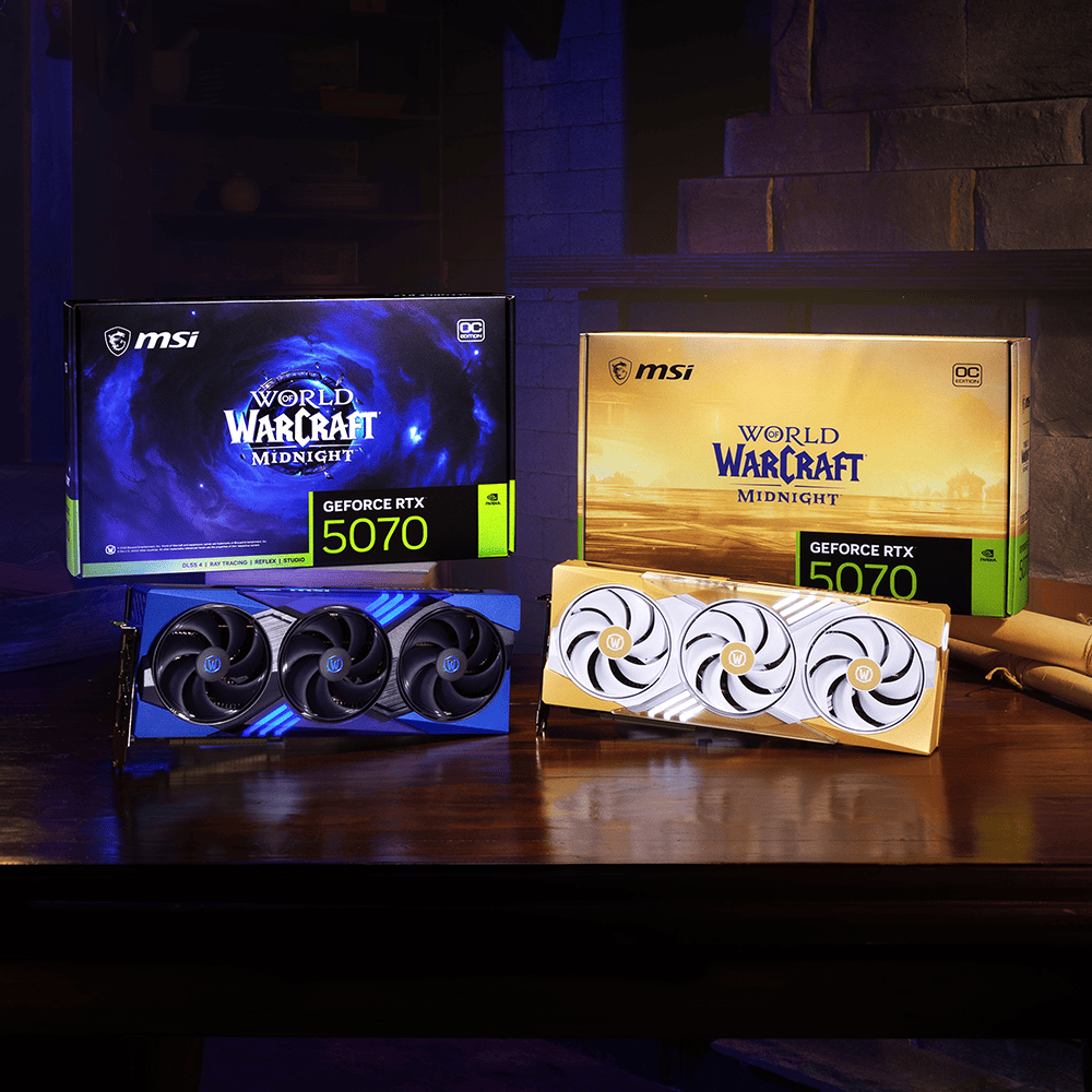 MSI GeForce RTX 5070 12G WORLD OF WARCRAFT MIDNIGHT LIMITED EDITION – GDDR7, 28Gbps, PCIe 5.0, HDMI 2.1, DP 2.1