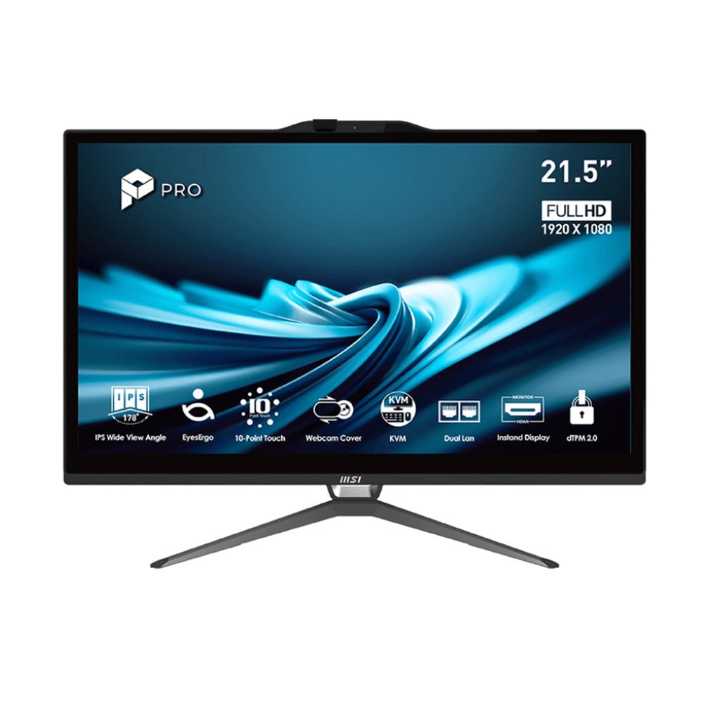 PC All-in-One Touchscreen 21.5" MSI PRO Con Schermo FHD da 21.5" i5-14400 , Ram 16Gb DDR5, SSD Nvme 512Gb , W11 Pro