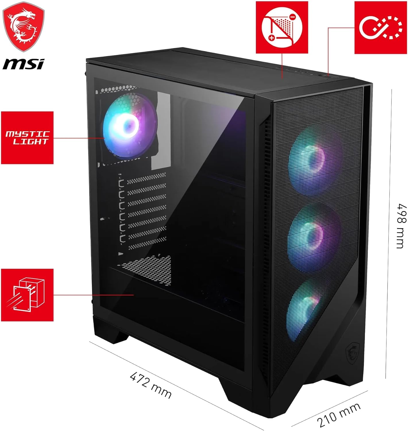 BREUNOR ZEPHYR EXPRESS - PC Gaming Ryzen 5 7600X up to 5.3GHz 6 Core, RTX 4060Ti 16GB, RAM 32GB 6000MHz, SSD NVMe 1000GB, 240mm Liquid Heatsink, Windows 11 Pro