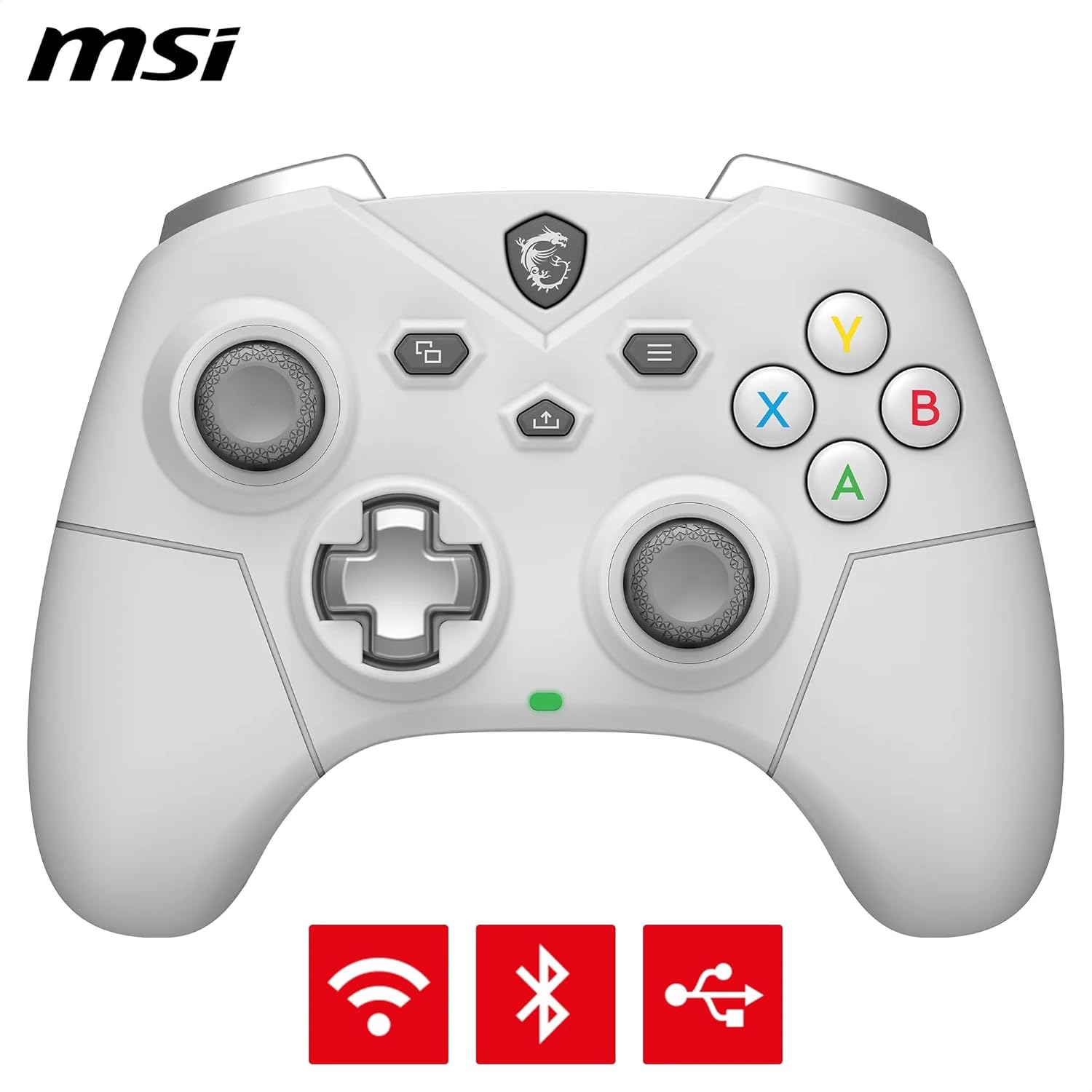 JOYPAD WIRELESS BIANCO MSI FORCE GC300 Bluetooth, USB Type-C a A - Cablato/Wireless , Gamepad Controller MSI