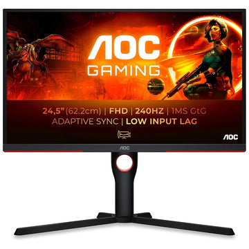 Écran de jeu AOC 24,5" VA 240 Hz FullHD 1 ms, A-Sync, Pivot, USB HDMI/DP