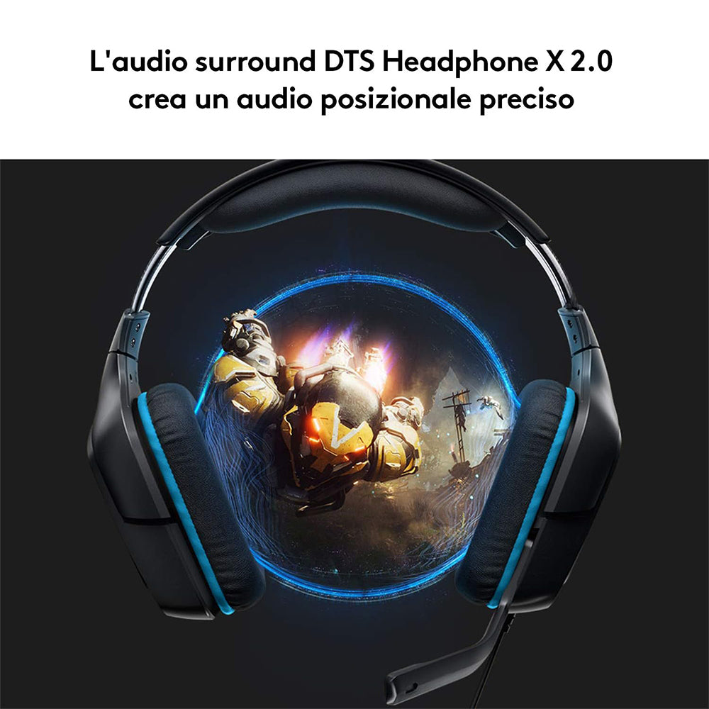 Logitech G G432 Cuffie Gaming Cablate, Audio Surround 7.1