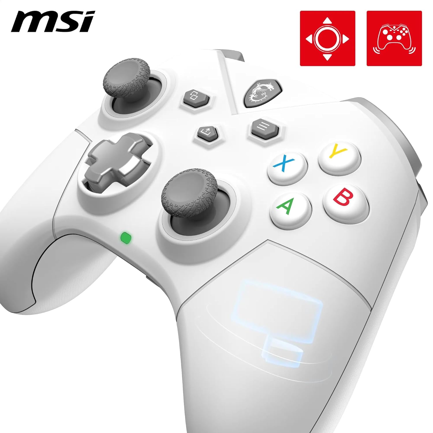 JOYPAD WIRELESS BIANCO MSI FORCE GC300 Bluetooth, USB Type-C a A - Cablato/Wireless , Gamepad Controller MSI