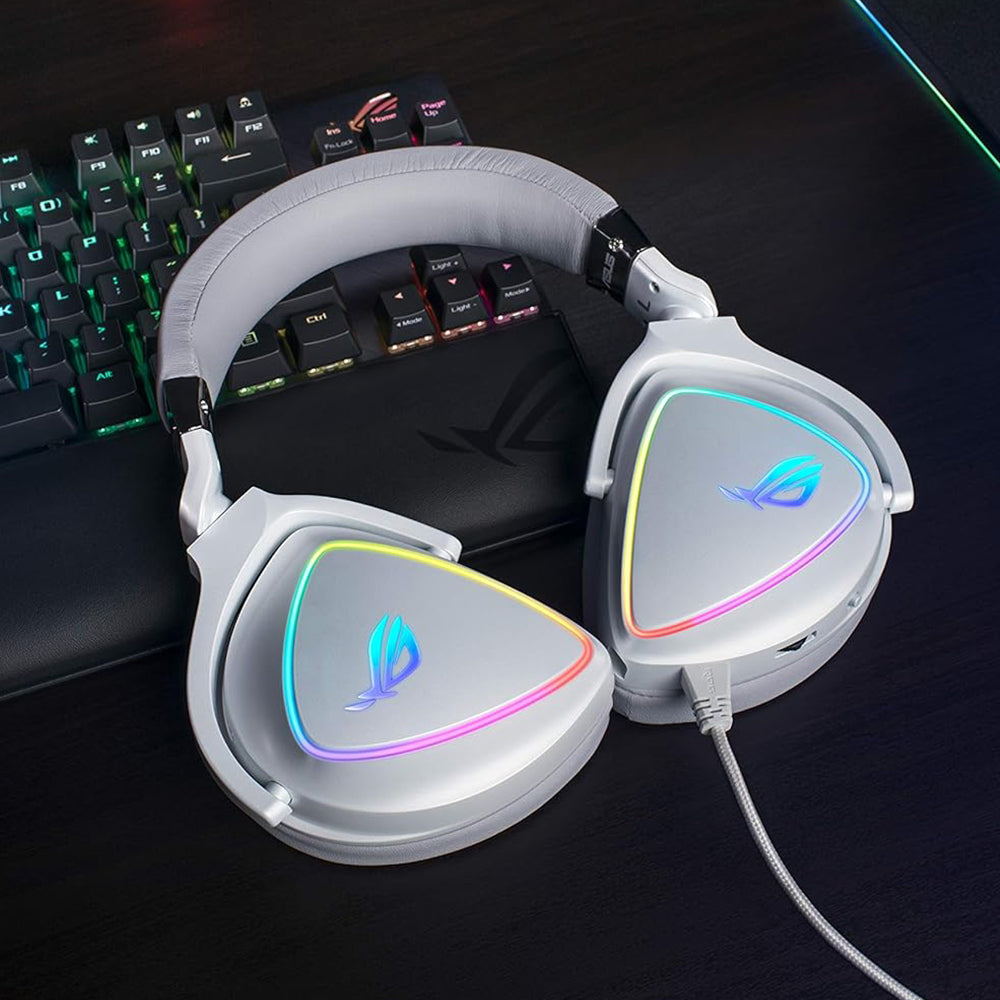 Casque Asus ROG Delta RGB avec microphone 7.1 USB Type-C Blanc