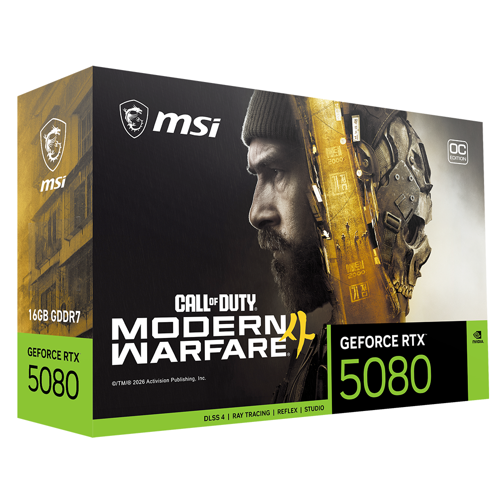 GeForce RTX 5080 16G COD MW4 EDITION OC - MSI RTX 5080 16GB " CALL OF DUTY " MODERN WARFARE 4 - LIMITED EDITION