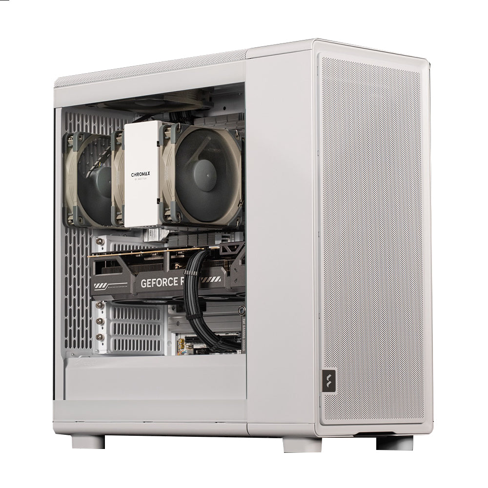 BREUNOR TITANA EXPRESS - PC GAMING Ryzen 5 9600X fino a 5.40 GHz, RTX 5070 12GB WHITE , RAM 32GB DDR5 RGB , SSD 1TB, Dissipatore A LIQUIDO 240MM , W11