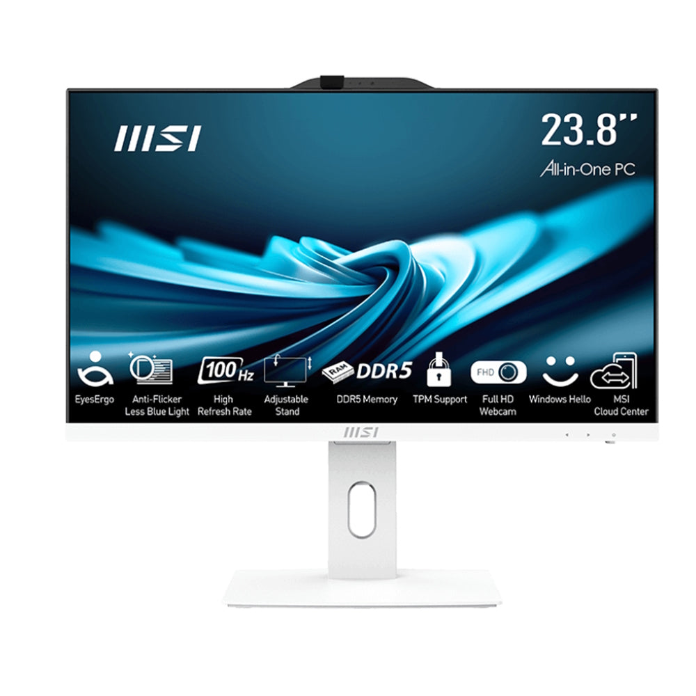PC All-in-One 23,8" WHITE MSI PC AIO 23,8" Pivot IPS Full HD i7-14700 , RAM 16GB , 512GB SSD NVMe , W11