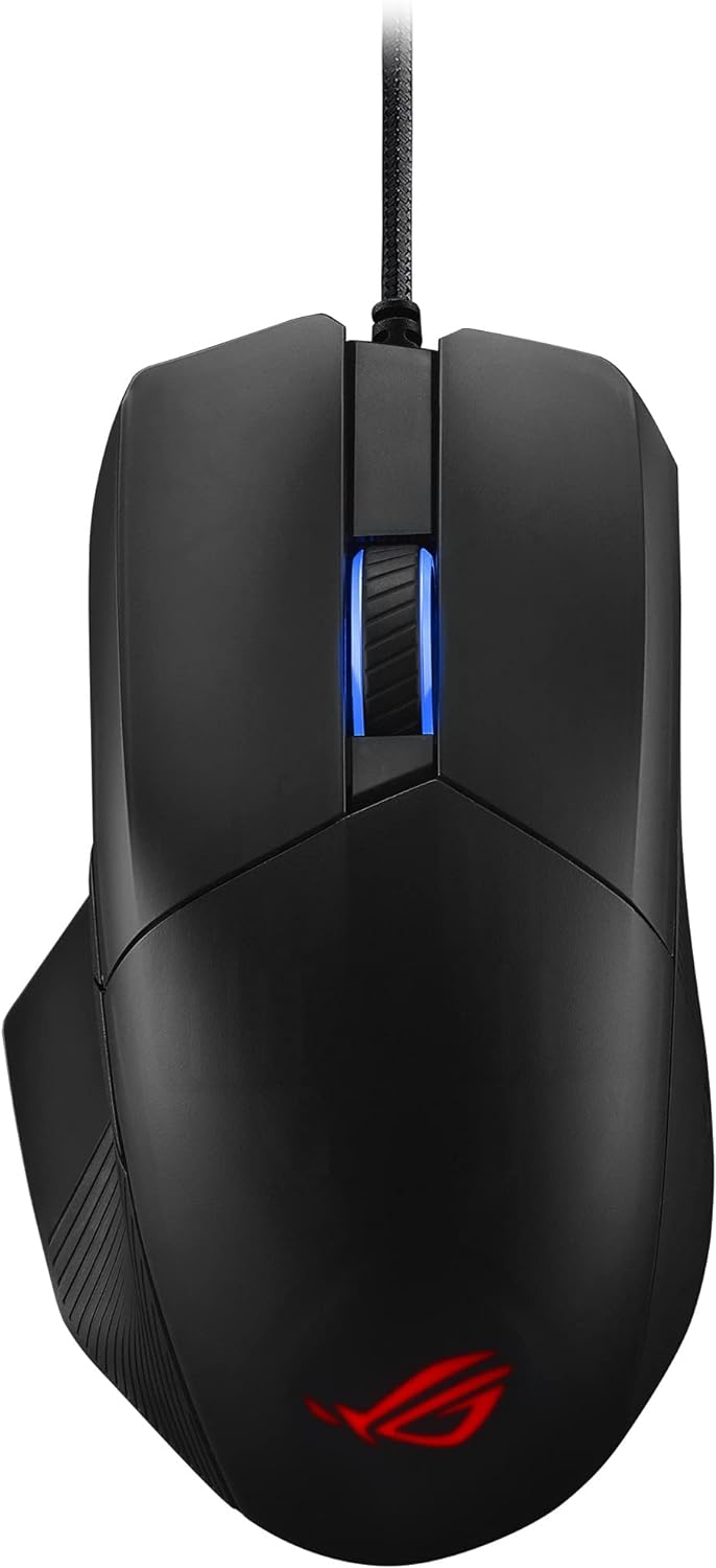ASUS Gaming Mouse ROG Chakram Core Optical Gaming Mouse | Wired Gaming Mouse | Programmable joystick, 16000 dpi sensor, push grip design, adjustable mouse weight 