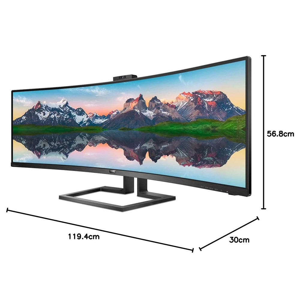Monitor Gaming Curvo Philips 49" 5K 499P9H, Gaming Superwide 32:9, risoluzione 5120 * 1440, Adaptive Sync, HDR 400