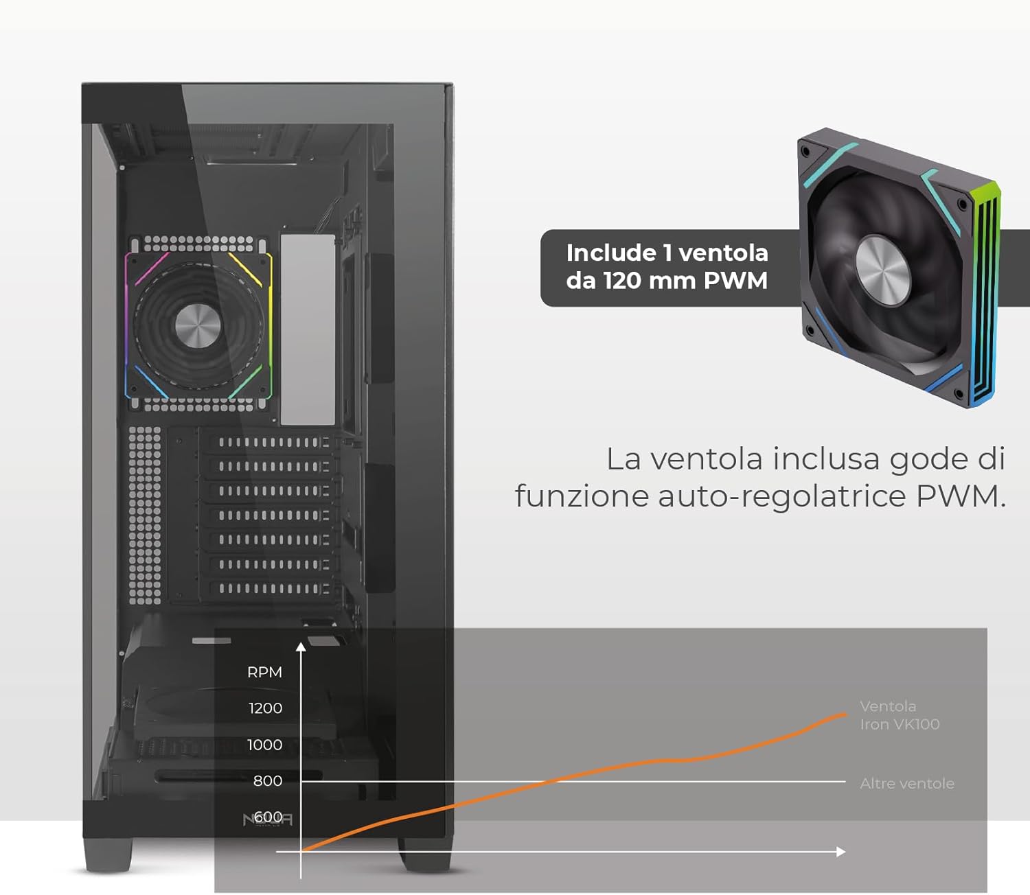 BREUNOR VORTEX PC Gaming Ryzen 5 7600, RX 7800XT 16Gb, SSD NVMe 1000Gb, RAM 32GB DDR5 6000MHz, Tower heatsink, Windows 11 Pro