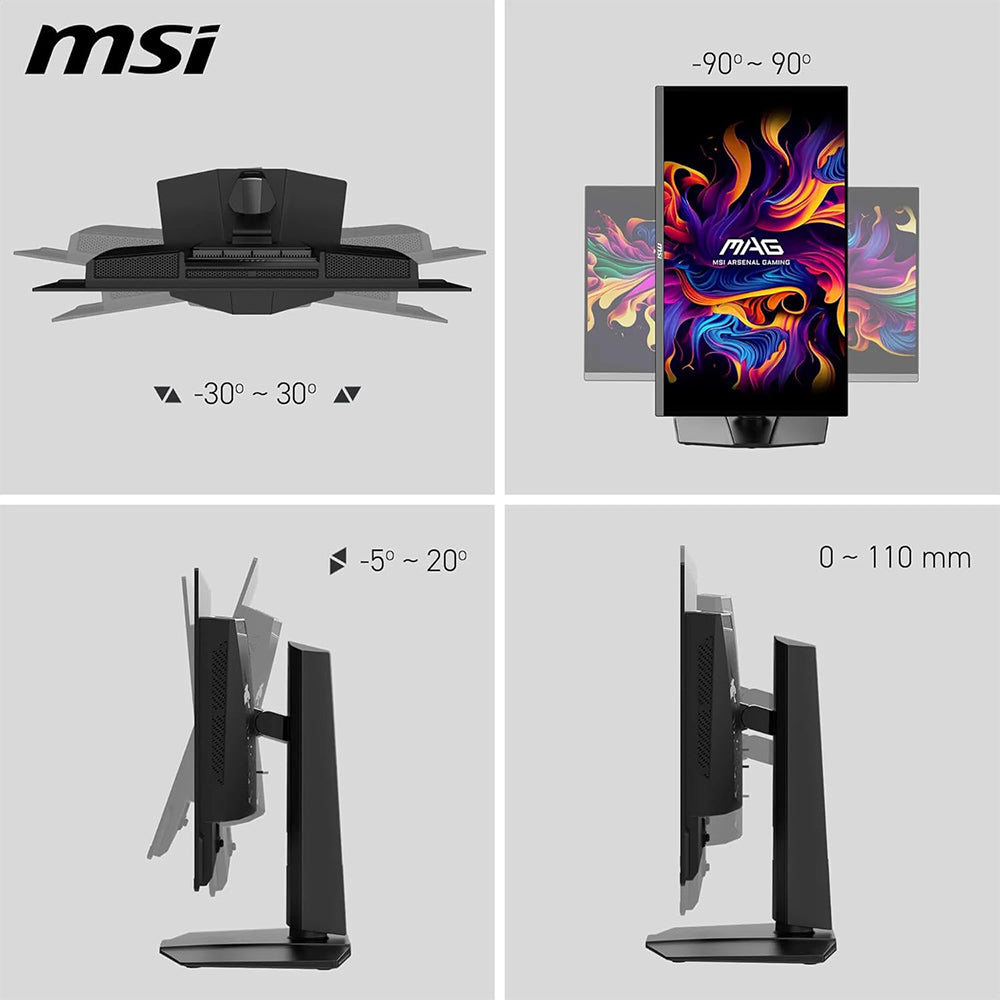 Monitor OLED MAG MSI Gaming QD-OLED X24 27" - 4K UHD 3840x2160, Pannello Quantum Dot OLED, 240Hz, 0,03ms