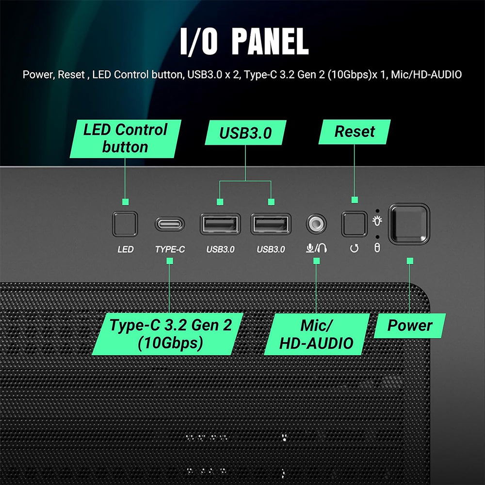 BREUNOR VEGA EXPRESS - PC Gaming Ryzen 7 9700X , RTX 5070 12GB, Ram 32Gb 6000MHz, SSD NVMe 1000GB, AIO 360mm, W11 Pro