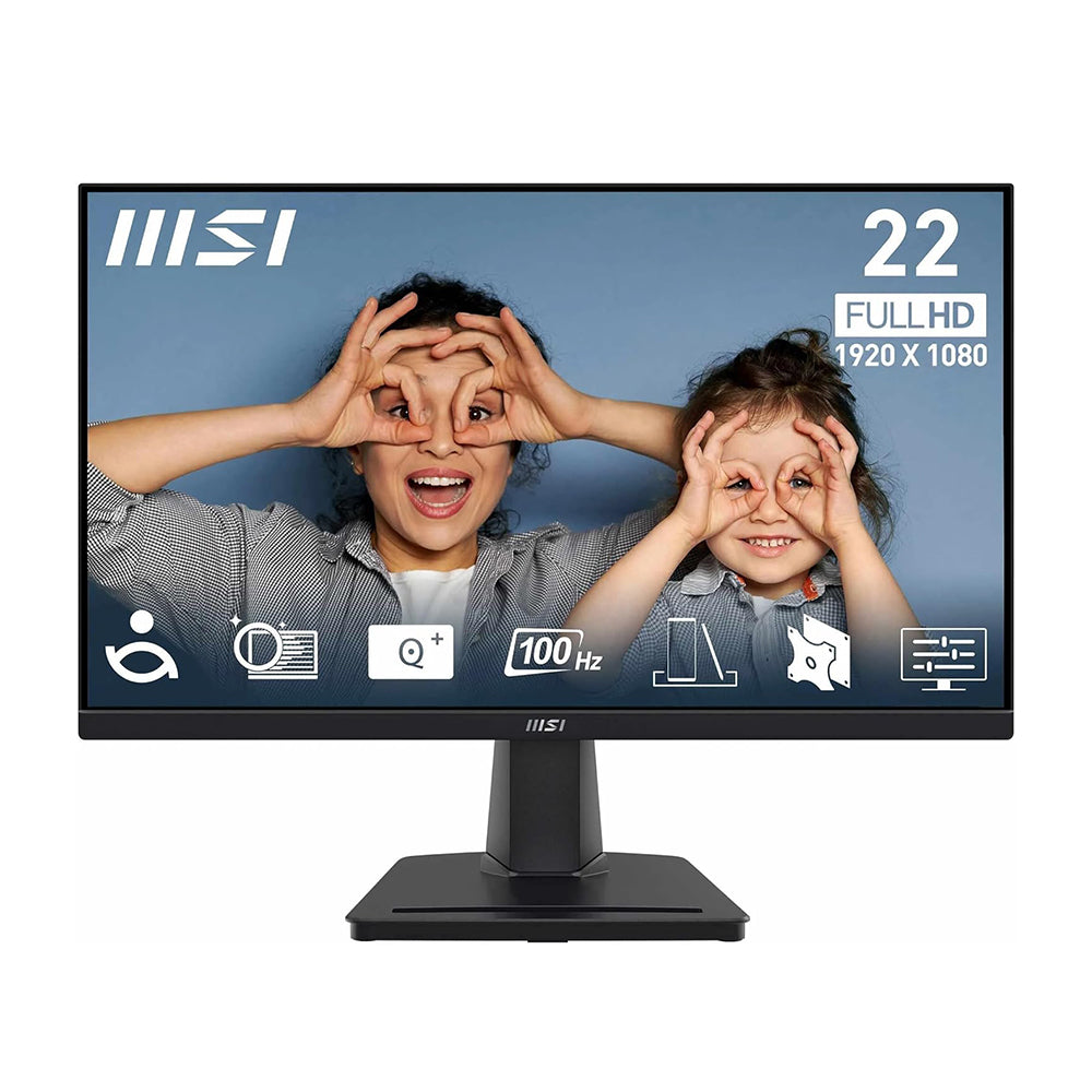 Monitor MSI PRO MP225V 21.5" Full HD VA 100Hz - Inclinabile – HDMI, D-Sub (VGA)